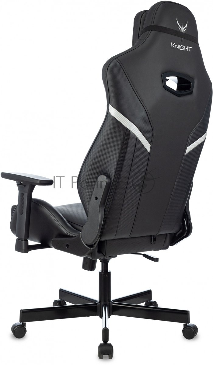 Кресло Knight Thunder 5X черный, экокожа, 120 кг, механизм качания