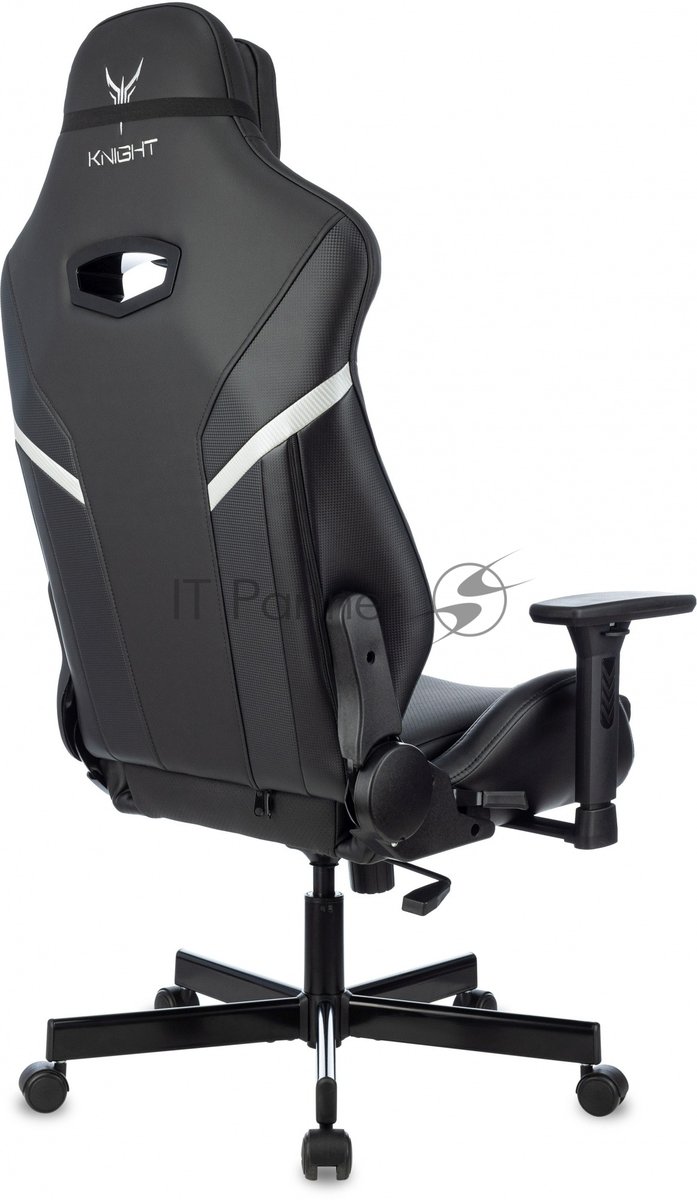 Кресло Knight Thunder 5X черный, экокожа, 120 кг, механизм качания