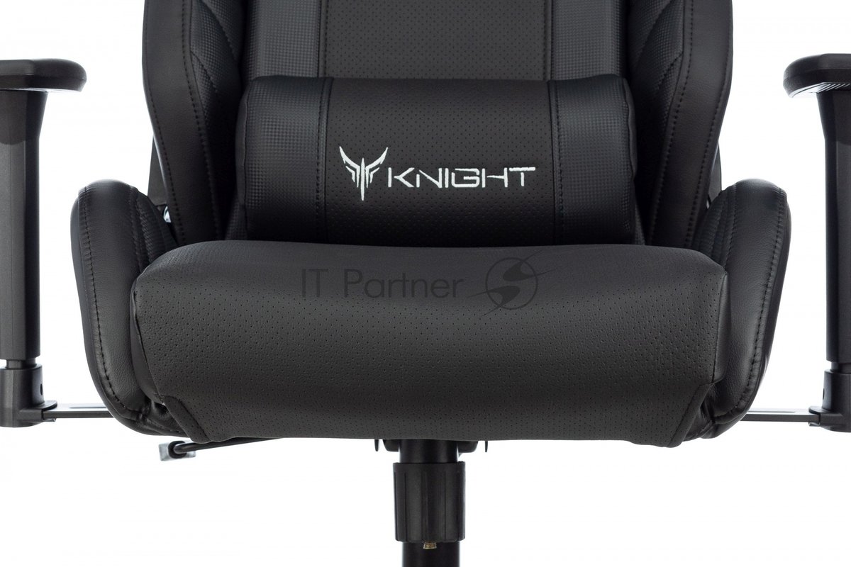 Кресло Knight Thunder 5X черный, экокожа, 120 кг, механизм качания