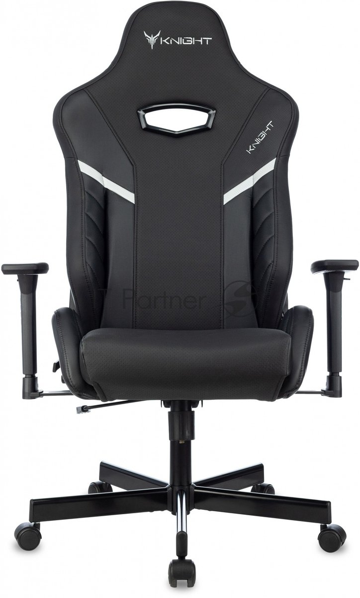 Кресло Knight Thunder 5X черный, экокожа, 120 кг, механизм качания