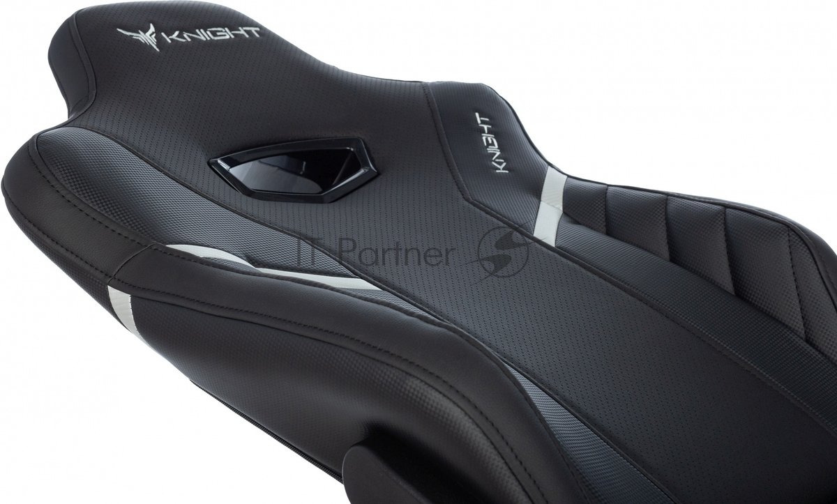 Кресло Knight Thunder 5X черный, экокожа, 120 кг, механизм качания