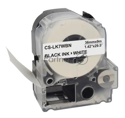 Картридж ленточный Cactus CS-LK7WBN черный шрифт, белый фон (36 мм, 9 м) для Epson LW1000P/Z700/Z900