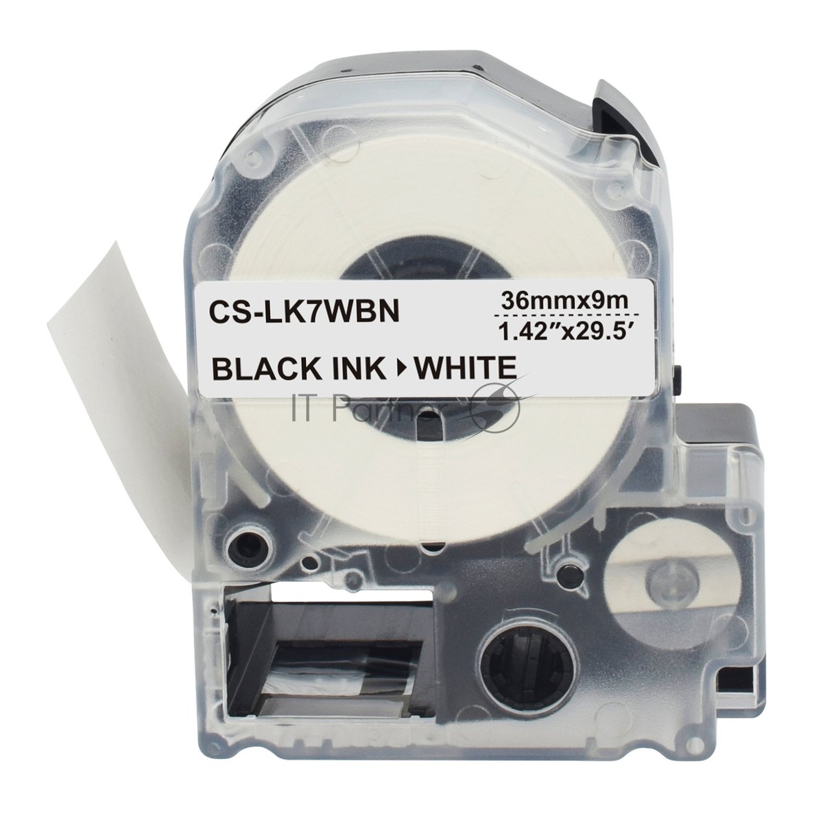 Картридж ленточный Cactus CS-LK7WBN черный шрифт, белый фон (36 мм, 9 м) для Epson LW1000P/Z700/Z900