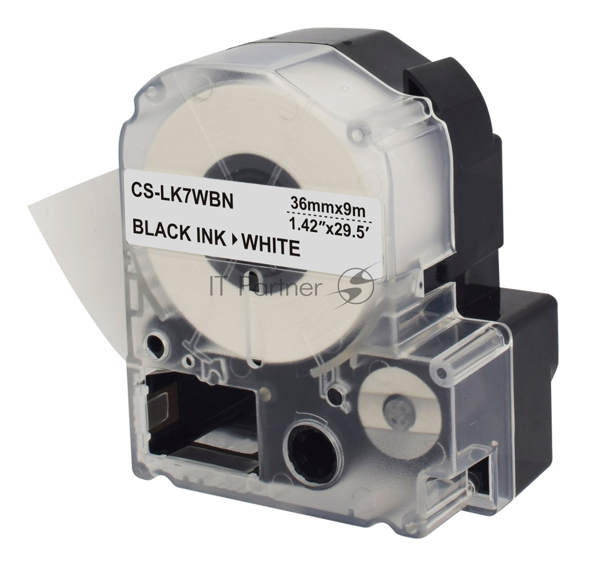 Картридж ленточный Cactus CS-LK7WBN черный шрифт, белый фон (36 мм, 9 м) для Epson LW1000P/Z700/Z900