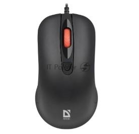 Мышь проводная Defender Omega MB-522 черный, 1600 dpi, USB, кнопки - 4