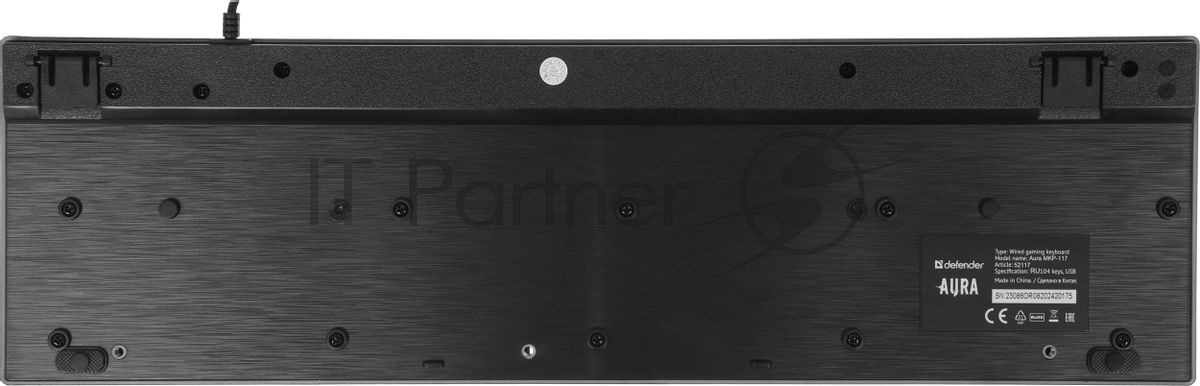 Комплект клавиатура+мышь Defender Aura MKP-117 проводной, USB, 2400 DPI, черный