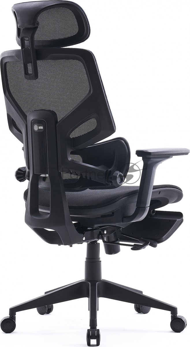 Кресло Cactus CS-CHR-MC01-BLBK синий, сетка, подголовник, подставка для ног