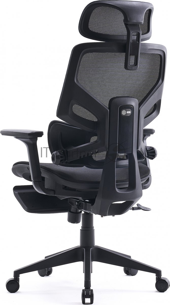 Кресло Cactus CS-CHR-MC01-BLBK синий, сетка, подголовник, подставка для ног