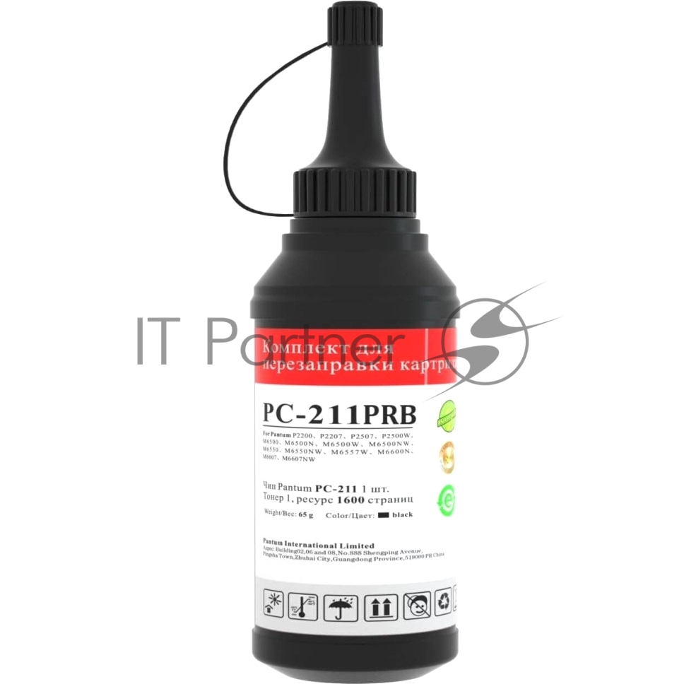 Заправочный комплект Pantum PC-211PRB (тонер 1600 стр. + чип для P2200/P2500/P2507/М6500/M6550/M6600N/M6607) (PC-211PRB)
