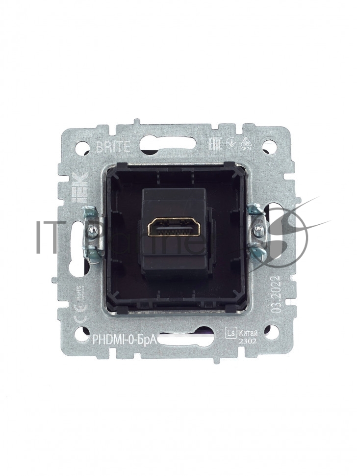 Розетка HDMI IEK BRITE РHDMI-0-БрА алюминий