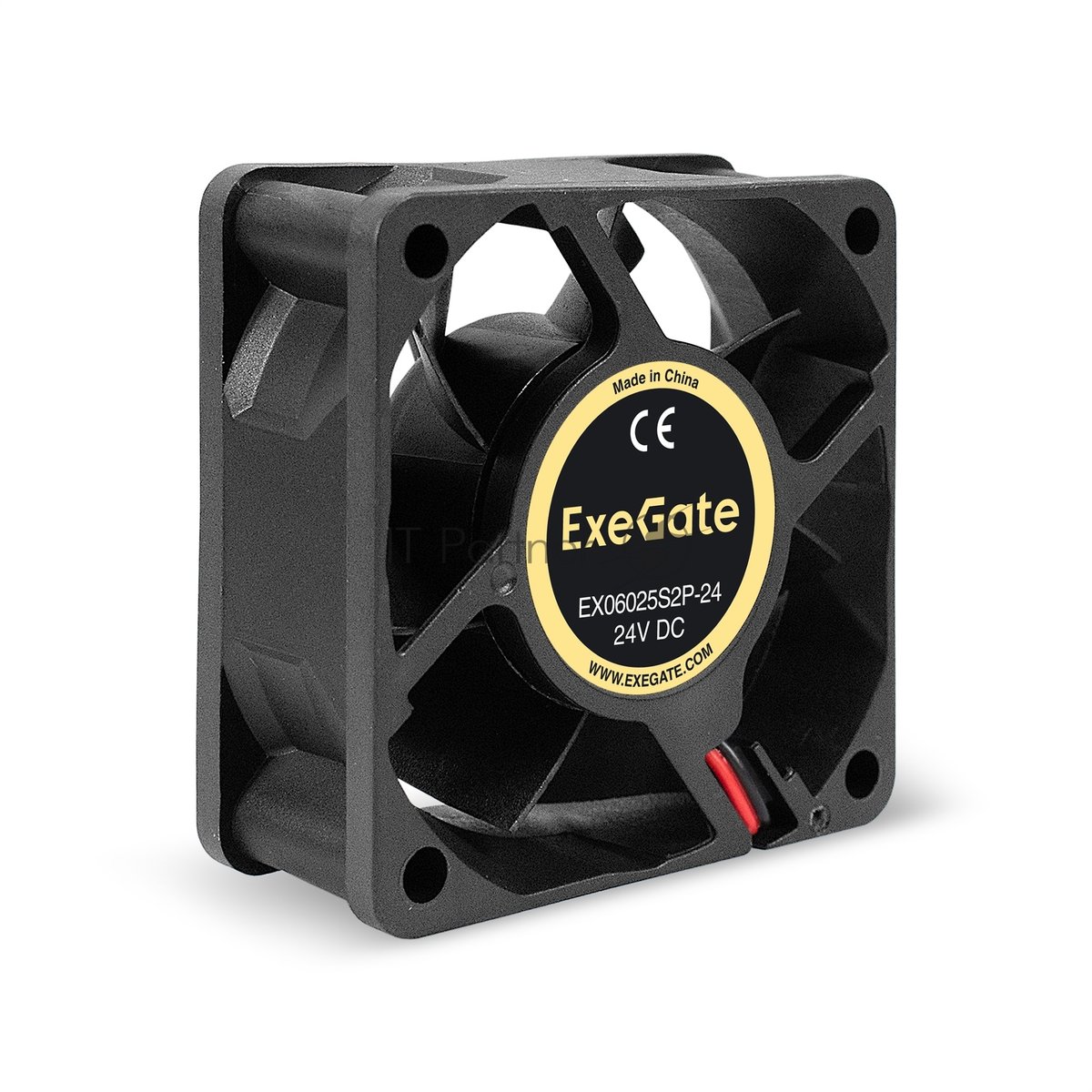 Exegate EX295204RUS Вентилятор 24В DC ExeGate EX06025S2P-24 (60x60x25 мм, Sleeve bearing (подшипник скольжения), 2pin, 5000RPM, 34.5dBA)