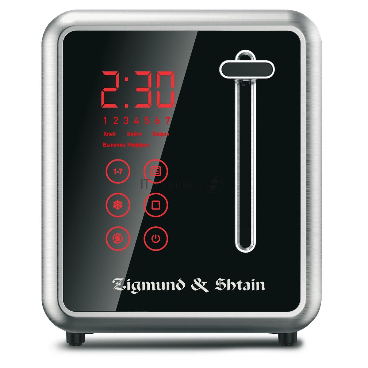 Тостер Zigmund & Shtain ST-100 нержавеющая сталь, 1000 Вт, 2 слота