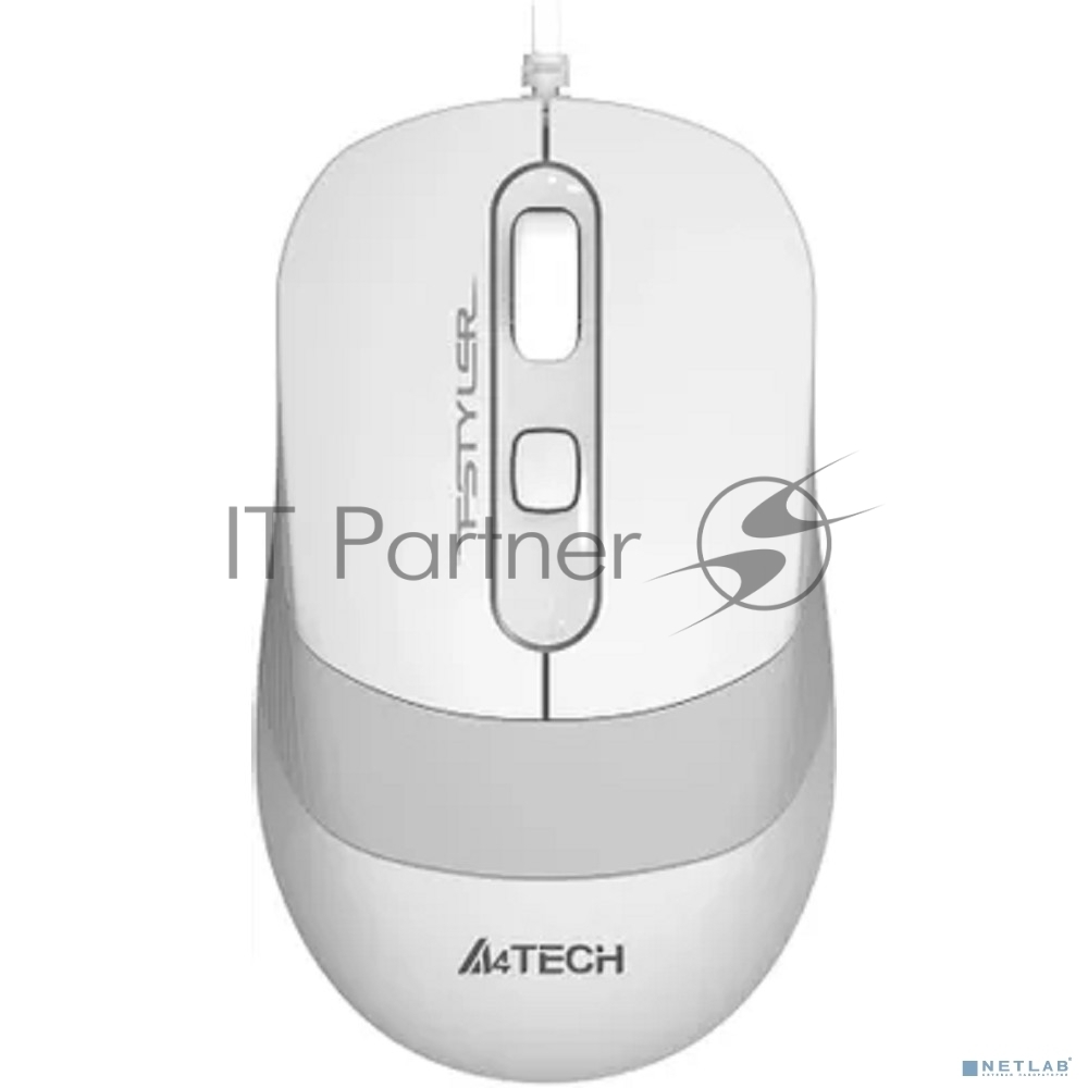 Мышь проводная A4Tech Fstyler FM10S белый, 1600 dpi, USB Type-A, кнопки - 4