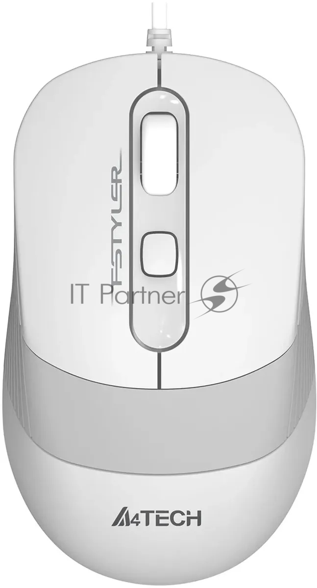 Мышь проводная A4Tech Fstyler FM10S белый, 1600 dpi, USB Type-A, кнопки - 4