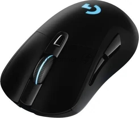 Мышь игровая Logitech G703 Lightspeed черная, сенсор 100-25600dpi (Hero25K), беспроводная 2.4GHz + USB 1,8м, 5 программируемых кнопок + колесо прокрутки, RGB-подсветка, под правую руку