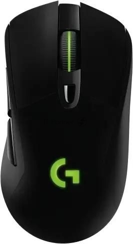 Мышь игровая Logitech G703 Lightspeed черная, сенсор 100-25600dpi (Hero25K), беспроводная 2.4GHz + USB 1,8м, 5 программируемых кнопок + колесо прокрутки, RGB-подсветка, под правую руку