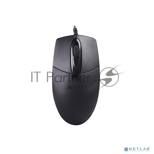 Мышь проводная A4Tech OP-720S черный, 1200 dpi, USB, кнопки - 3