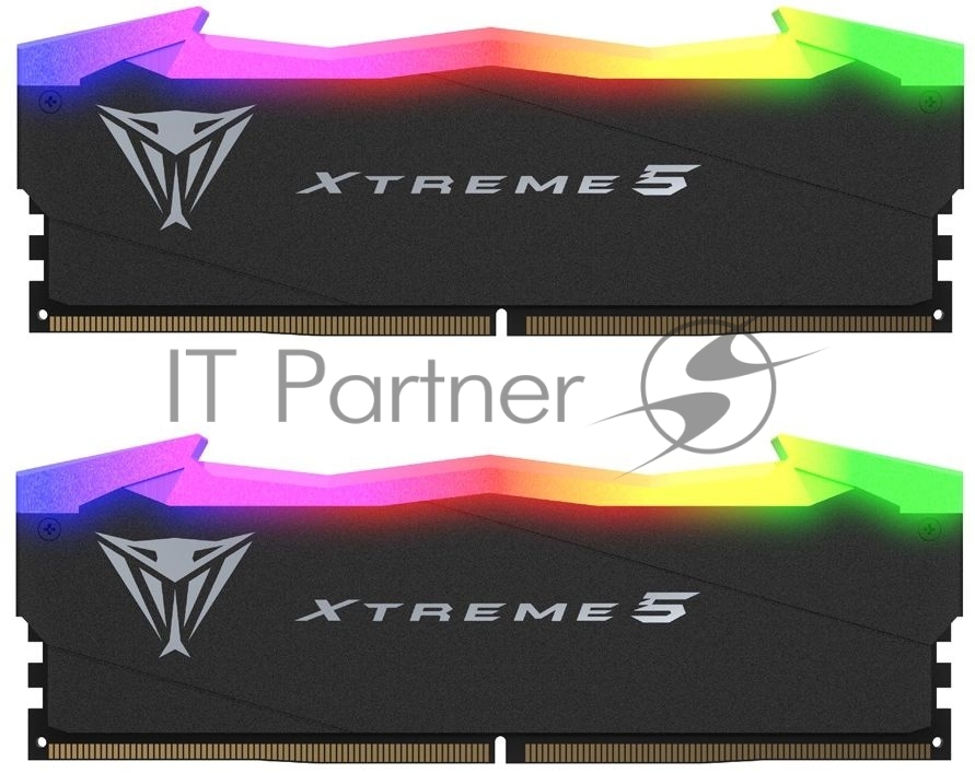 Оперативная память Patriot Viper Xtreme 5, DDR5, 48GB (2x24GB), 8000MHz, CL38, DIMM, с радиаторами, RGB, черный
