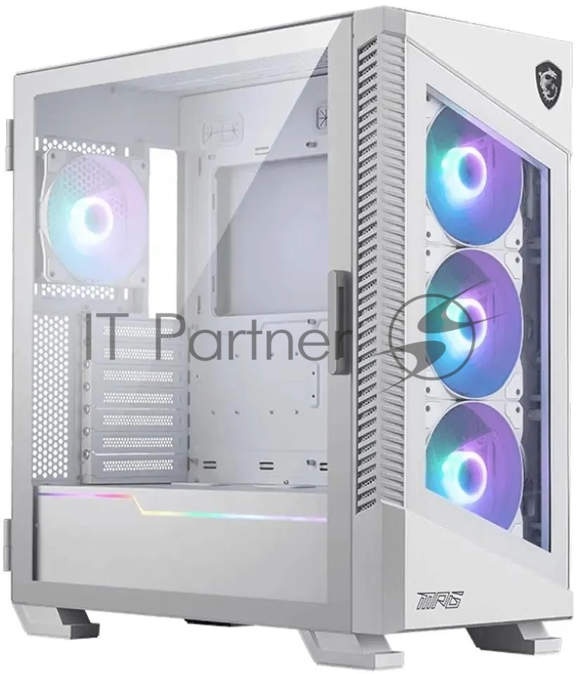 Компьютерный корпус MSI MPG VELOX 100R белый, Global, 2xUSB 3.0, 1xType C, 4x120мм ARGb Fan, ARGb