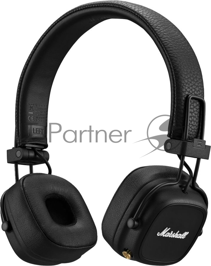 Беспроводные/проводные наушники Marshall Major IV черный, накладные, Bluetooth + проводной, беспроводная зарядка, до 80 ч