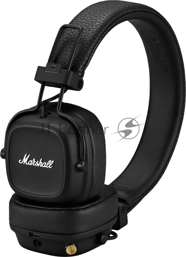 Беспроводные/проводные наушники Marshall Major IV черный, накладные, Bluetooth + проводной, беспроводная зарядка, до 80 ч