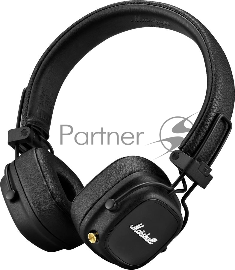Беспроводные/проводные наушники Marshall Major IV черный, накладные, Bluetooth + проводной, беспроводная зарядка, до 80 ч