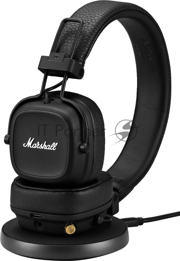 Беспроводные/проводные наушники Marshall Major IV черный, накладные, Bluetooth + проводной, беспроводная зарядка, до 80 ч