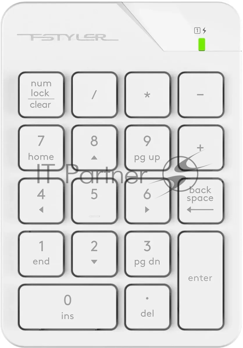 Числовой блок беспроводной A4Tech FGK21C, USB, Радиоканал, белый