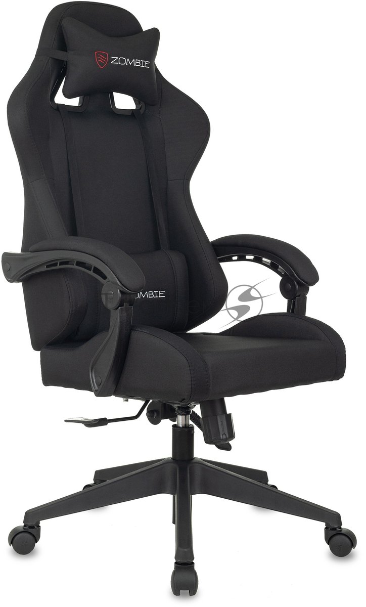 Кресло Бюрократ Zombie Predator Neo Black черный, экокожа, 120 кг, механизм качания