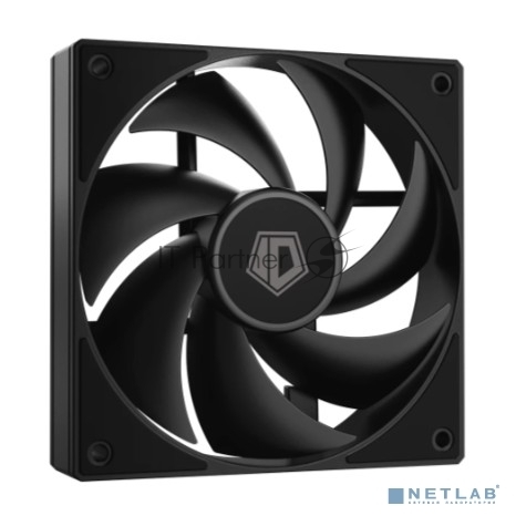 Вентилятор для корпуса ID-COOLING AF-125-K 120x120x25мм (60шт./кор, PWM, резиновые углы, черный, 500-2000об/мин)  BOX