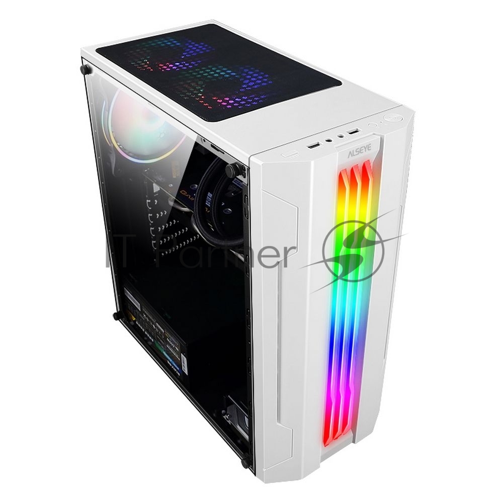 Компьютерный корпус ALSEYE Auro 3.0-W Mini-ITX/Micro ATX/ATX, USB 2.0*2+HD Audio+USB 3.0*1, ";H.D.D.(3.5";)*2pcs+S.S.D(2.5";)*2pcs, 354*185*413мм";