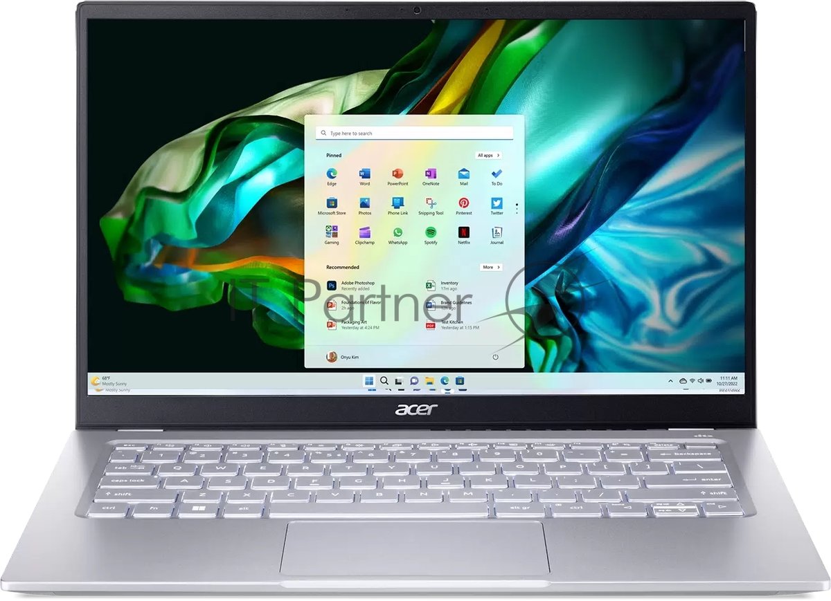 Ноутбук Acer Swift Go 14SFG14-41 Ryzen 7 7730U/16Gb/SSD 1Tb/14";/FHD/IPS/Win 11/Silver (NX.KG3CD.002)