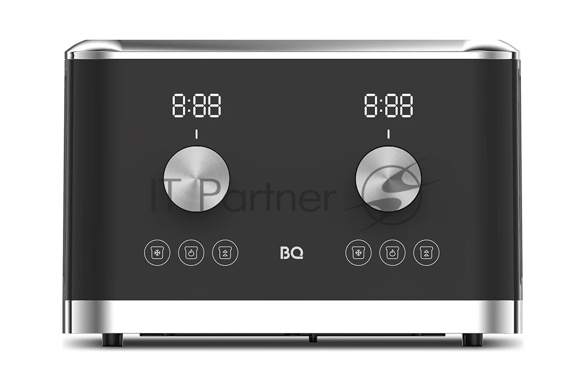 Тостер BQ T4000 чёрный/нержавеющая сталь, 1600 Вт, 4 слота