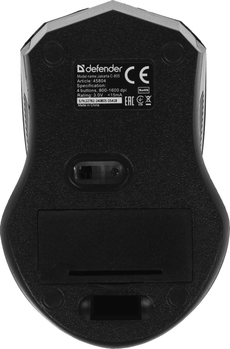 Комплект клавиатура+мышь Defender Jakarta C-805 беспроводной, USB, 1600 DPI, чёрный