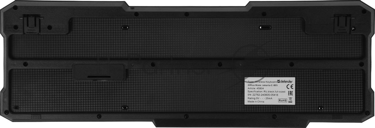 Комплект клавиатура+мышь Defender Jakarta C-805 беспроводной, USB, 1600 DPI, чёрный