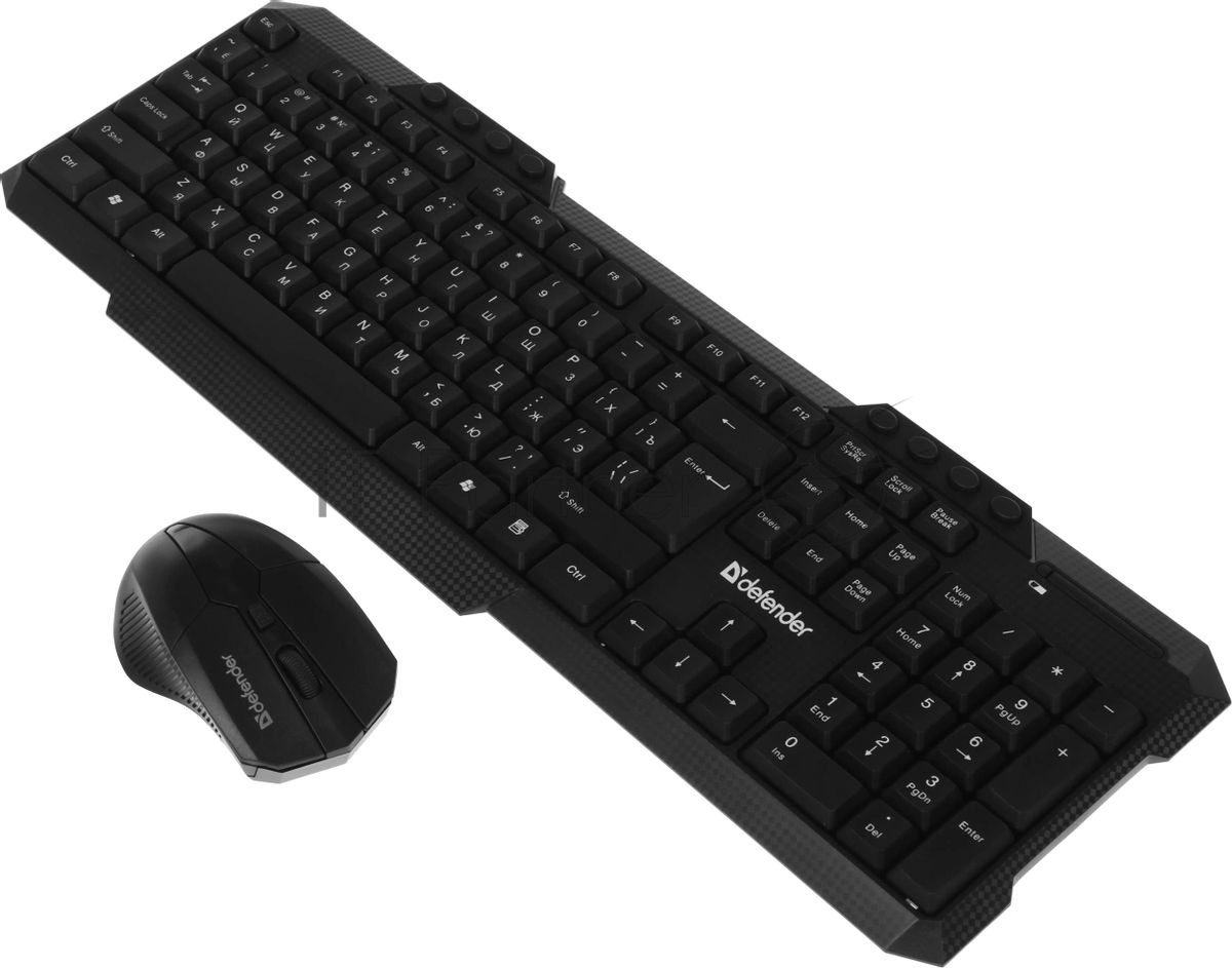 Комплект клавиатура+мышь Defender Jakarta C-805 беспроводной, USB, 1600 DPI, чёрный