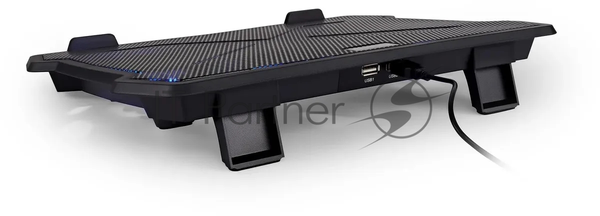 Подставка для ноутбука Buro 15"335x265x22мм 74.35дБ 1xUSB 2x 140ммFAN 480г металлическая сетка/пластик черный