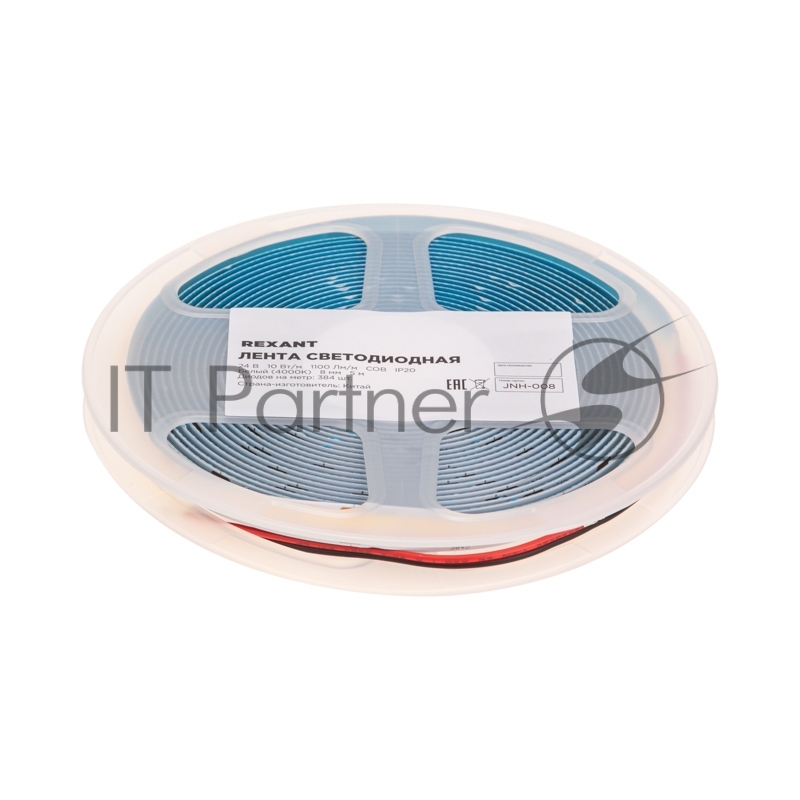 Лента светодиодная Rexant 24В, COB 10Вт/м, 384 LED/м, 4000K, 8мм, 5м, IP20