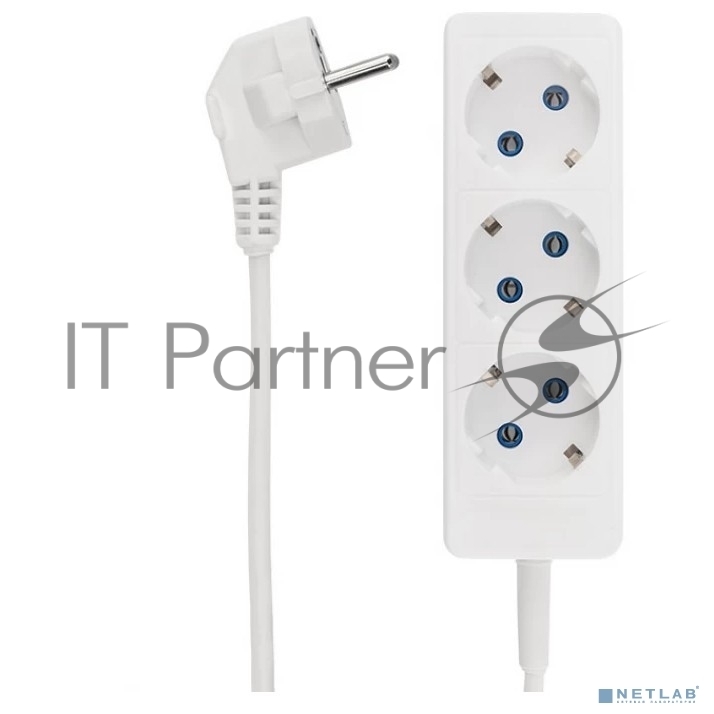 Rexant 13-4010 Удлинитель STANDARD 3 гнезда, 3м, 3х1,0мм?, с/з, белый