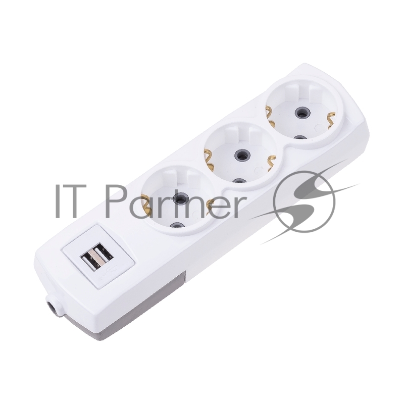 Rexant 13-4111 Удлинитель PREMIUM 3 гнезда, 5м, 3х1,5мм?, с/з, 2 USB, белый
