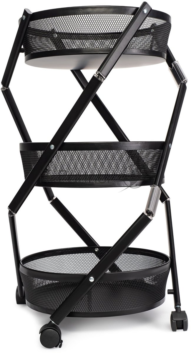 Этажерка Domfy DHC-FC30862 34.2x34.2x83.6 см, d=34.2 см черный