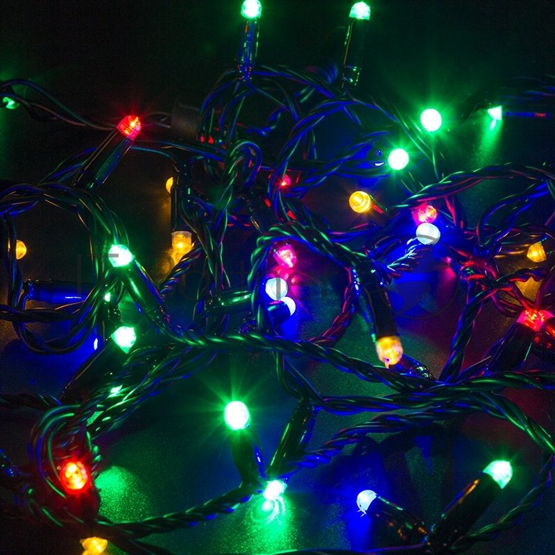 Гирлянда Neon-Night Нить 10м, свечение с динамикой, черный ПВХ, 230В, RGB