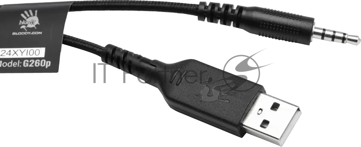 Гарнитура Bloody G260P чёрный, проводная, подсветка