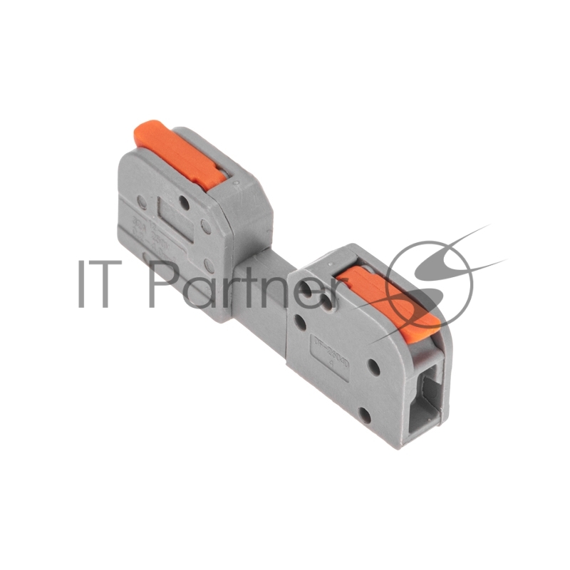 Клемма Rexant СМК 222-421R проходная разъемная 1 полюс серый 0,2-2,5/4 мм² (50 шт/уп)