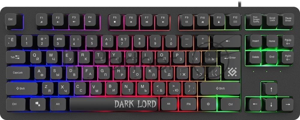 Клавиатура проводная Defender Dark Lord GK-580, USB, черный