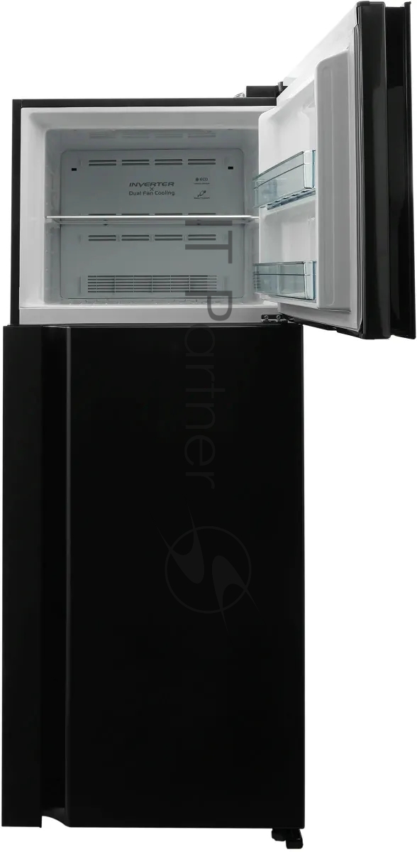 Холодильник Hitachi HRTN7489DFBBKCS черный инвертер двухкамерный инвертер 345/105л морозилка сверху, No Frost