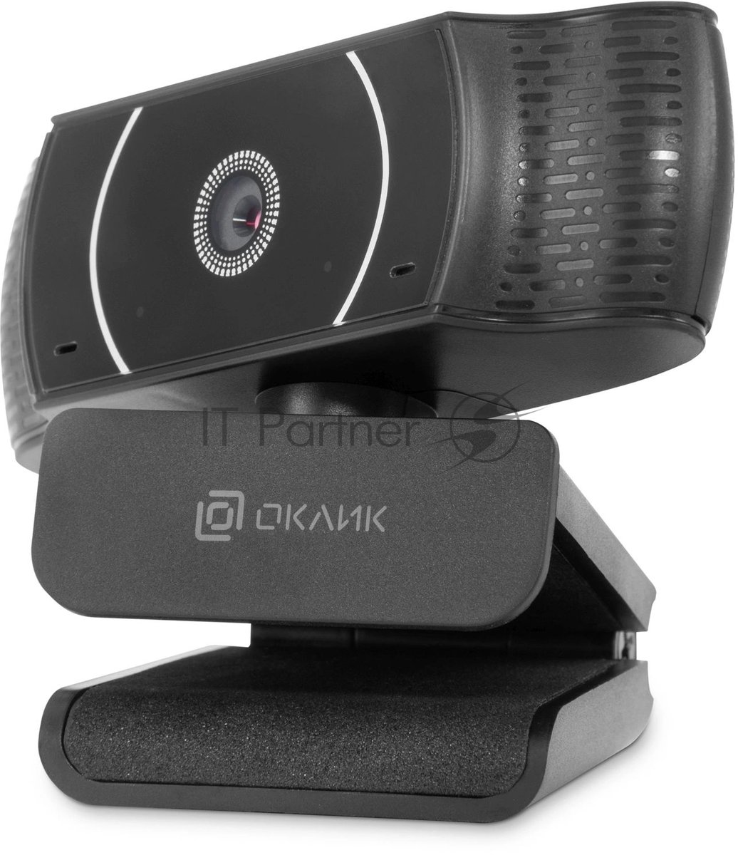 Веб-камера OKLICK OK-C016HD 1280x720, 30 кадр/с, USB Type-A, микрофон, универсальное крепление