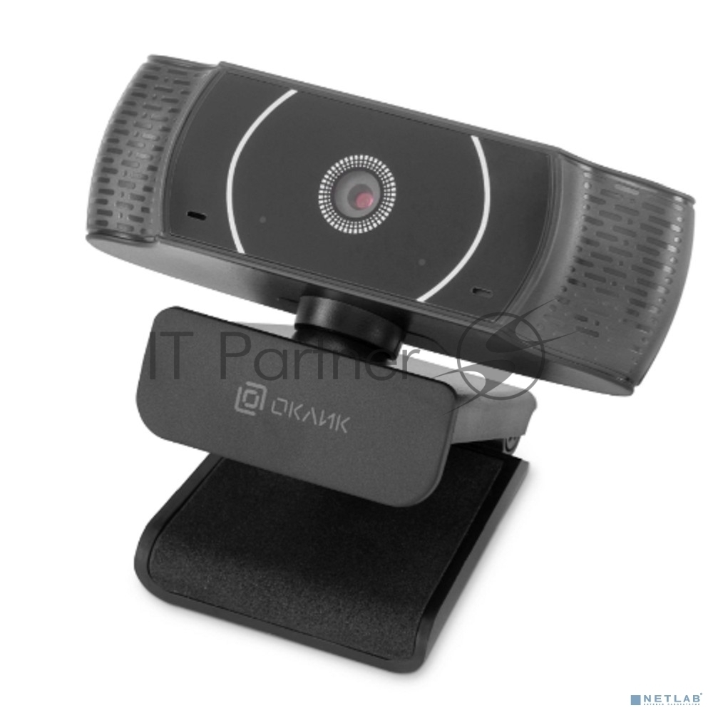 Веб-камера OKLICK OK-C016HD 1280x720, 30 кадр/с, USB Type-A, микрофон, универсальное крепление
