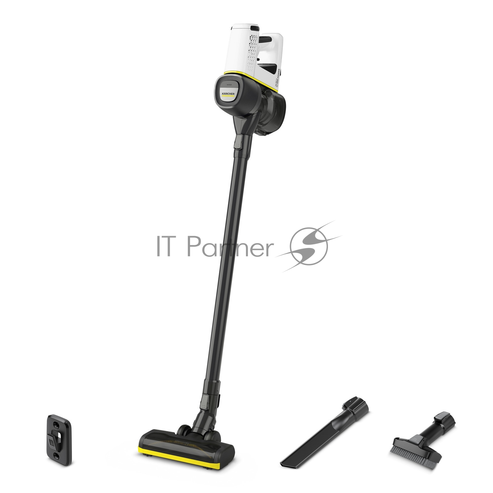 Пылесос вертикальный Karcher VC 4 Cordless myHome белый/серый, питание от аккумулятора, 140 Вт, уборка сухая, пылесборник 0.65 л, работа от АКБ max - 30 мин