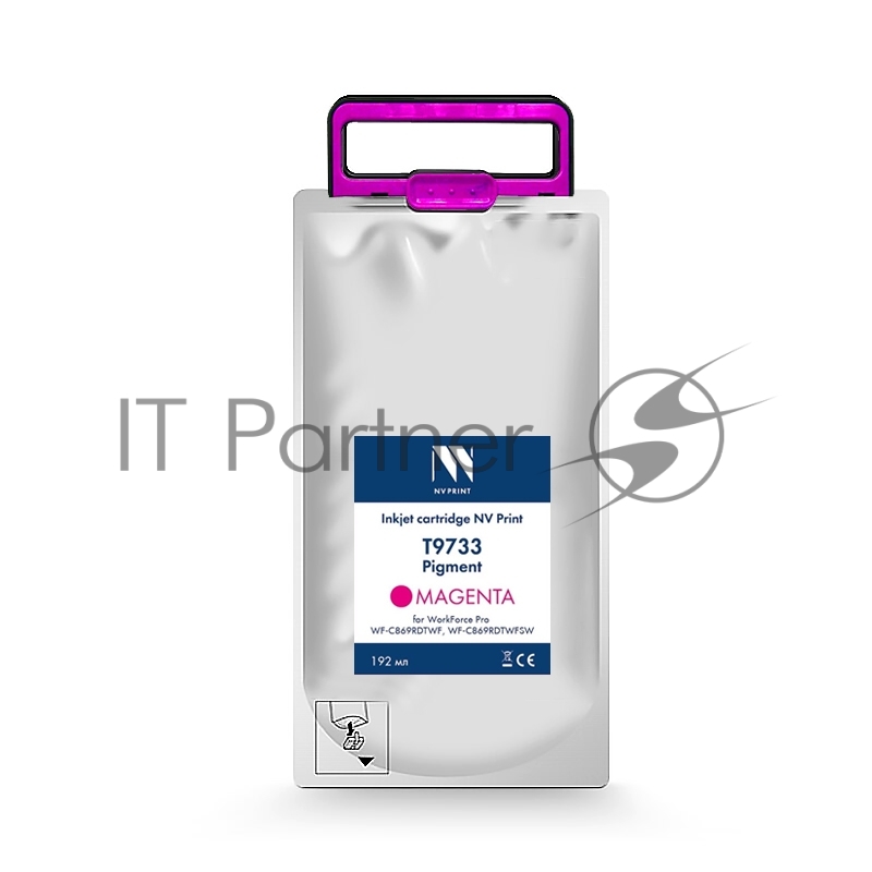 -/ Струйный картридж NV Print T9733 (NV-C13T973300) Magenta для Epson WorkForce Pro WF-C869RDTWF (RIPS), WF-C869RDTWFSW (22 000 стр) совместимый